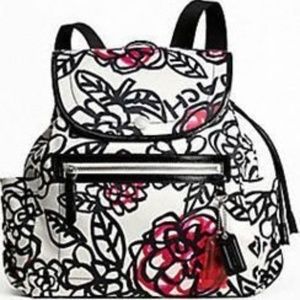Coach Daisy Floral Graffiti Backpack and Wallet
